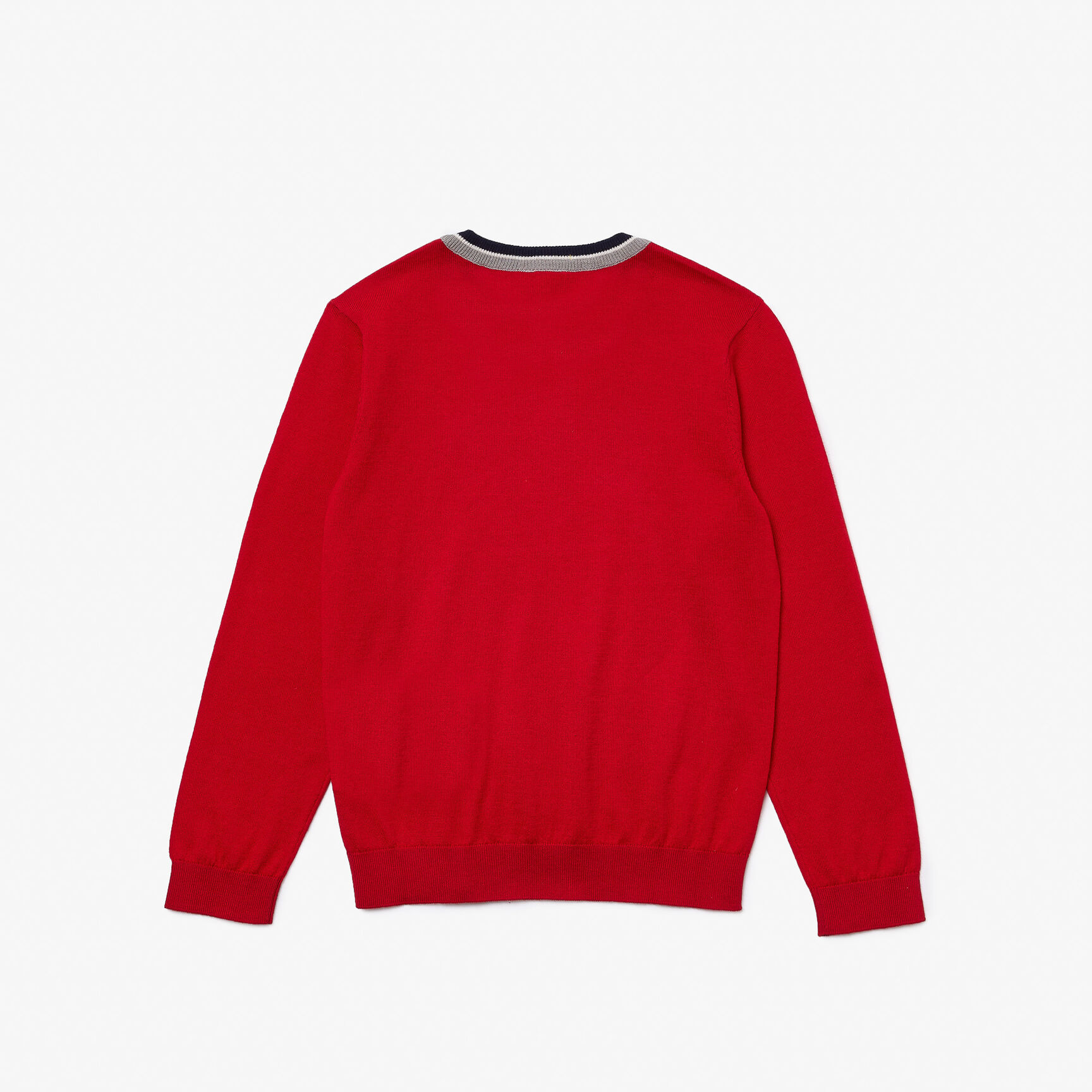 سترة لاكوست قطن جيرسيه بياقة بلون مغاير للأطفال سترة لاكوست قطن جيرسيه بياقة بلون مغاير للأطفال