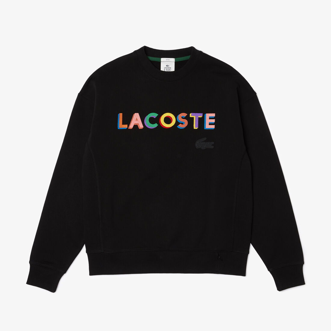 Unisex Lacoste L!VE Loose Fit Embroidered Fleece Sweatshirt Unisex Lacoste L!VE Loose Fit Embroidered Fleece Sweatshirt