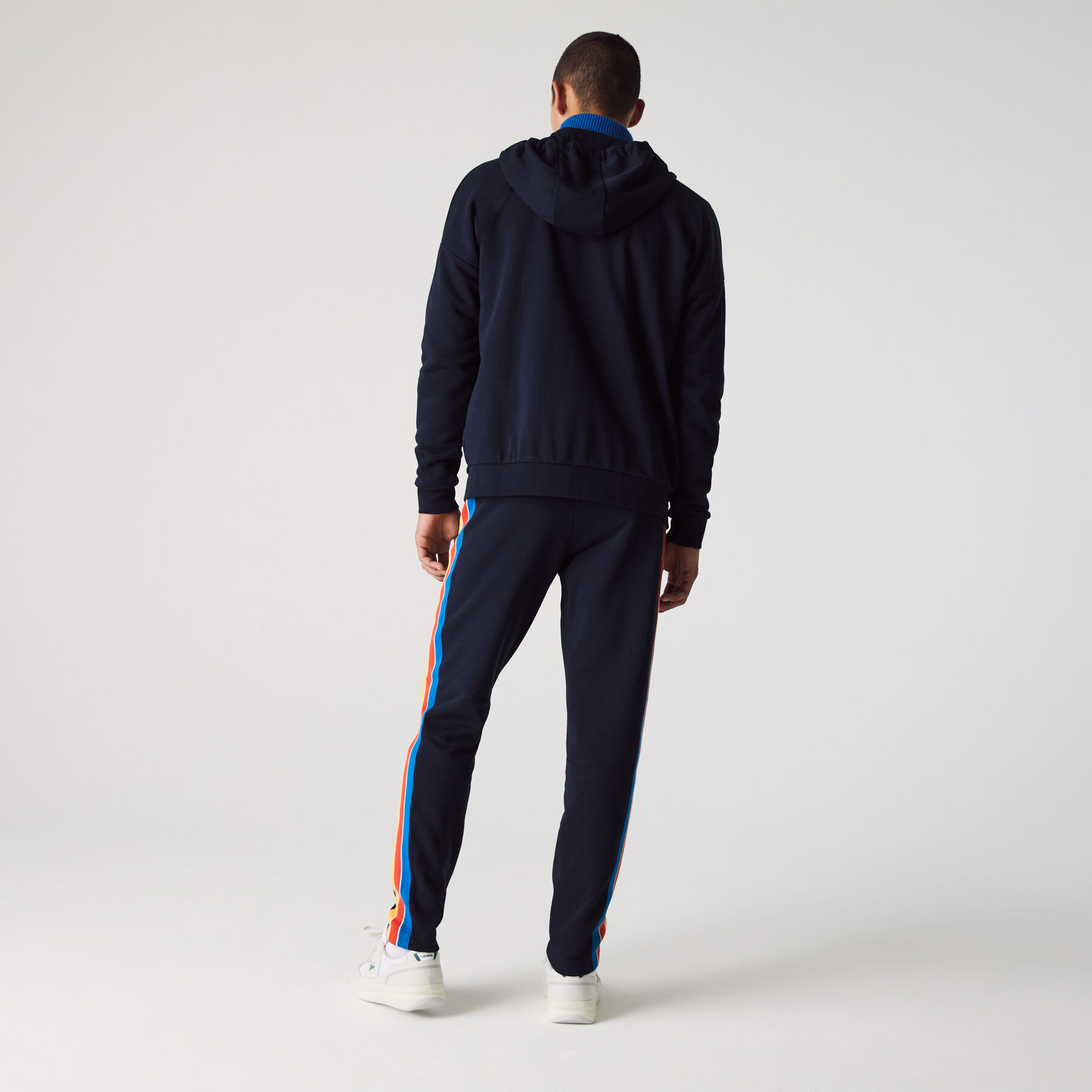 لاكوست بنطال الركض من مزيج القطن بلون مغاير مجموعة lacoste sport للرجال