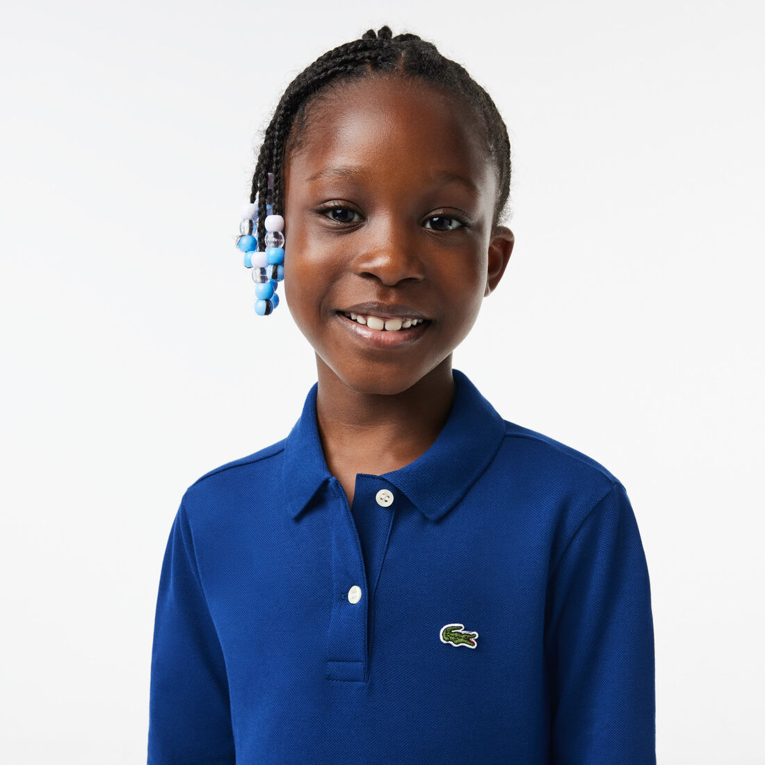 فستان بيكيه بياقة بولو من لاكوست للفتيات فستان بيكيه بياقة بولو من لاكوست للفتيات