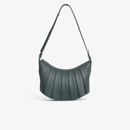 lacoste medium lenglen leather hobo bag
