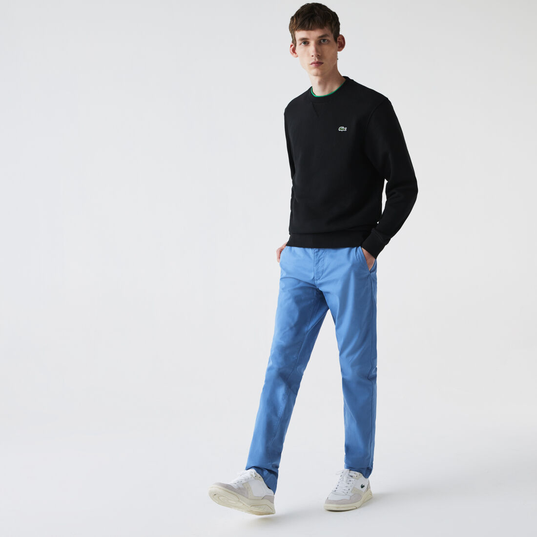 بنطال التشينو من الجبردين المرن بقصة ضيقة للرجال بنطال التشينو من الجبردين المرن بقصة ضيقة للرجال