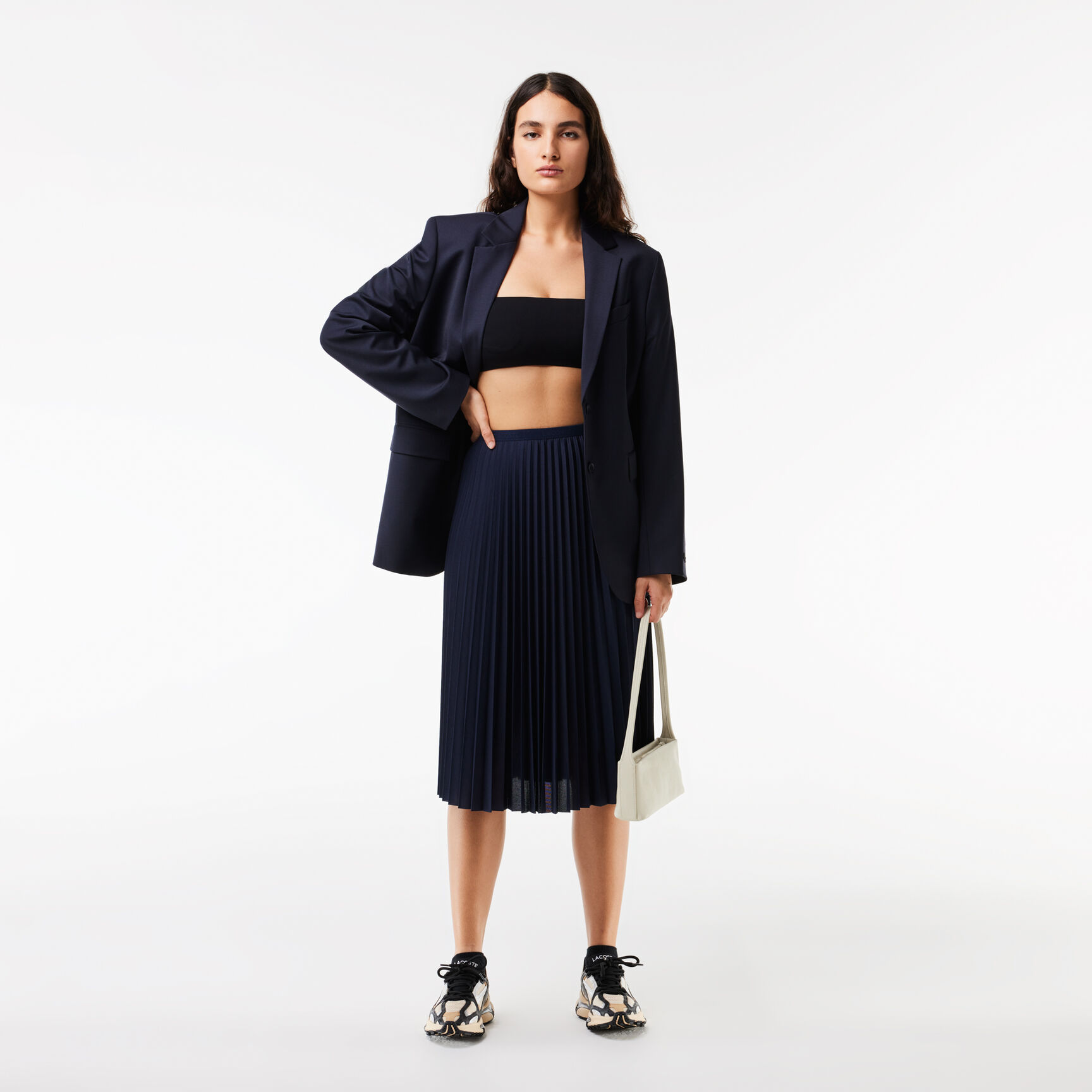 تنورة نسائية بطيات بخصر مطاطي