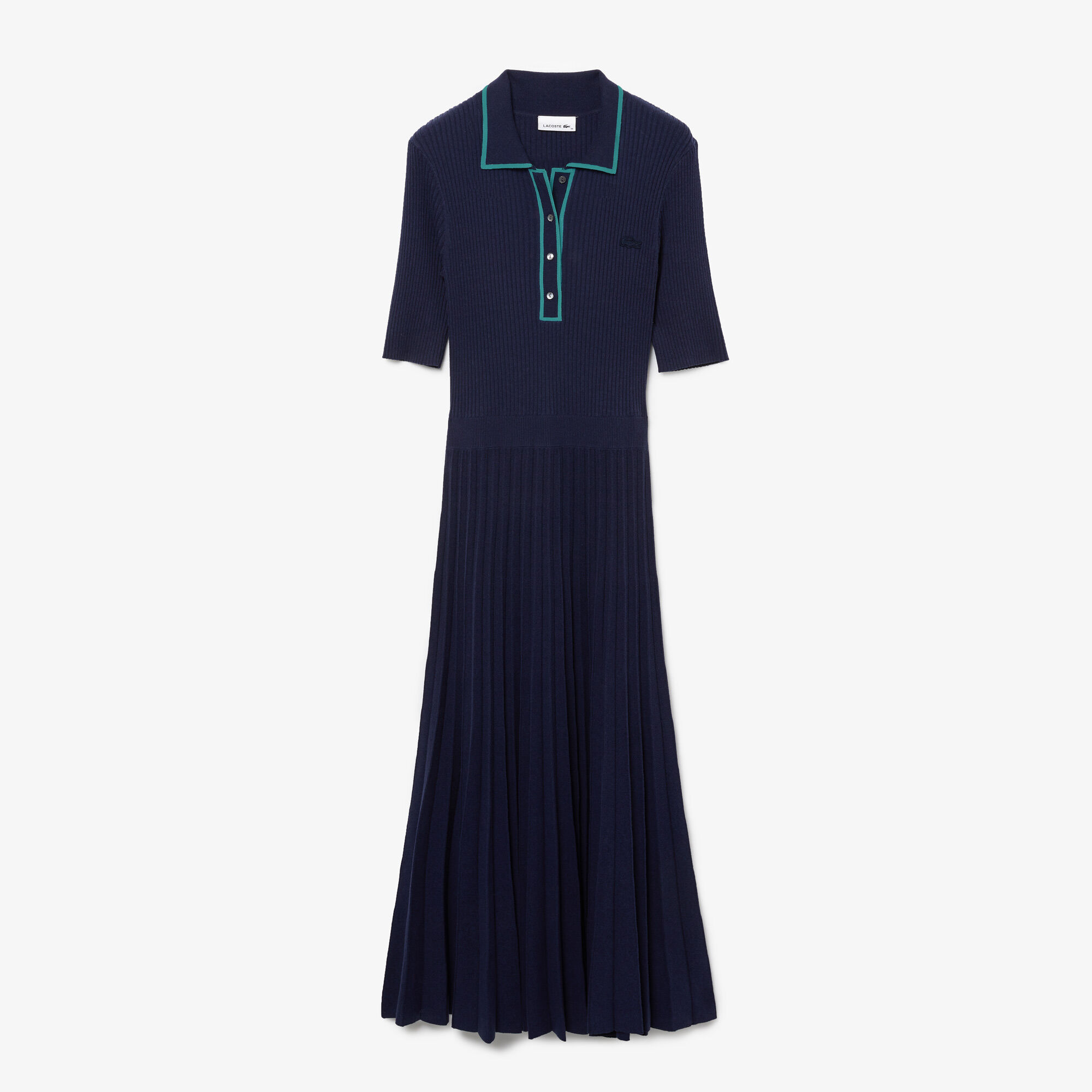 Buy Women s Pleated Knit Polo Dress Lacoste SA