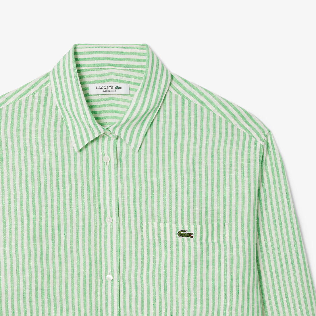 قميص كتان مخطط كبير الحجم قميص كتان مخطط كبير الحجم