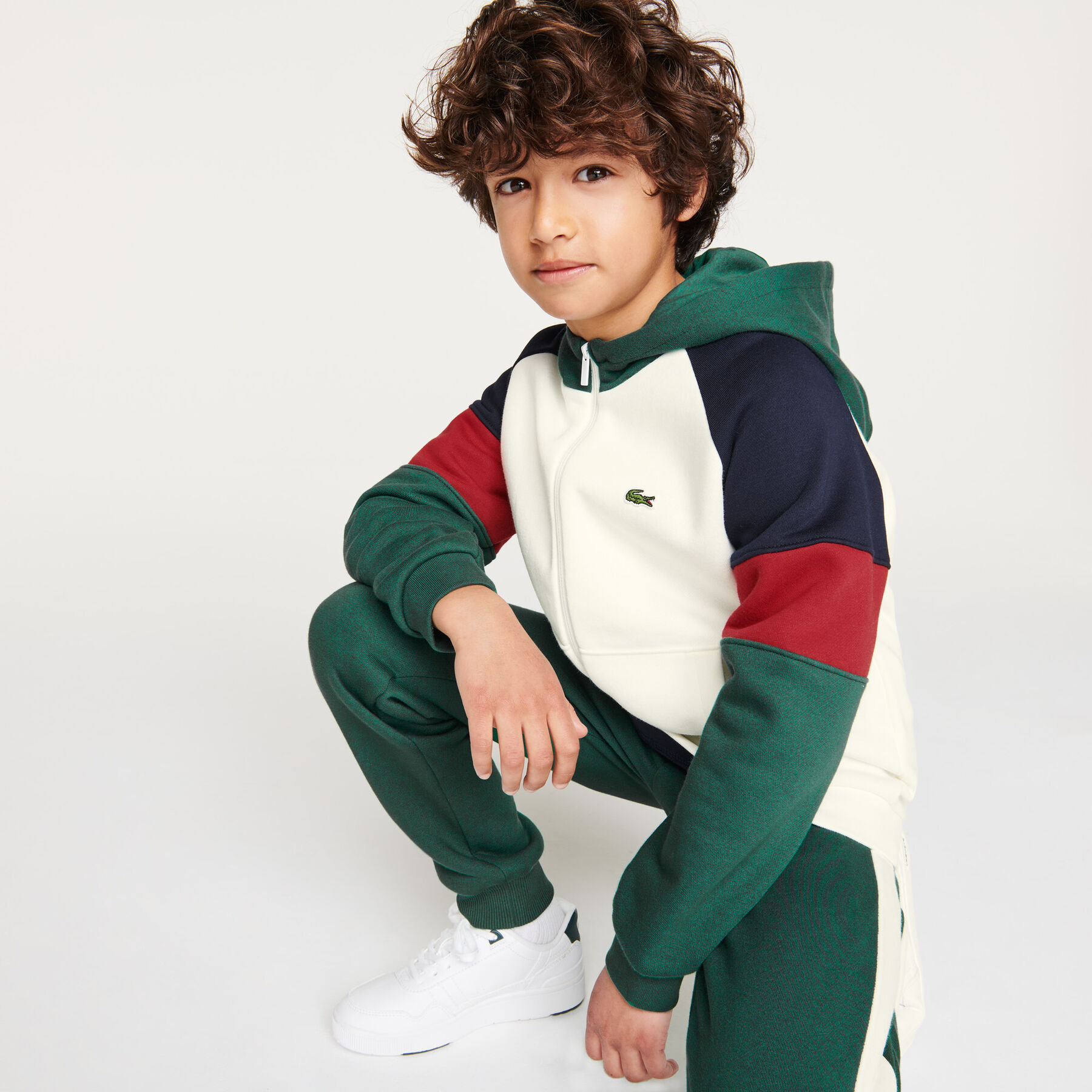Boys&rsquo; Hooded Colorblock Fleece Zip Sweatshirt