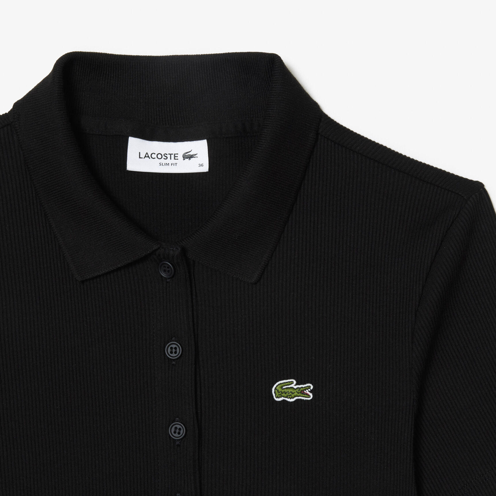 تيشيرت بولو L.12.D بقصة ضيقة من القطن المضلع