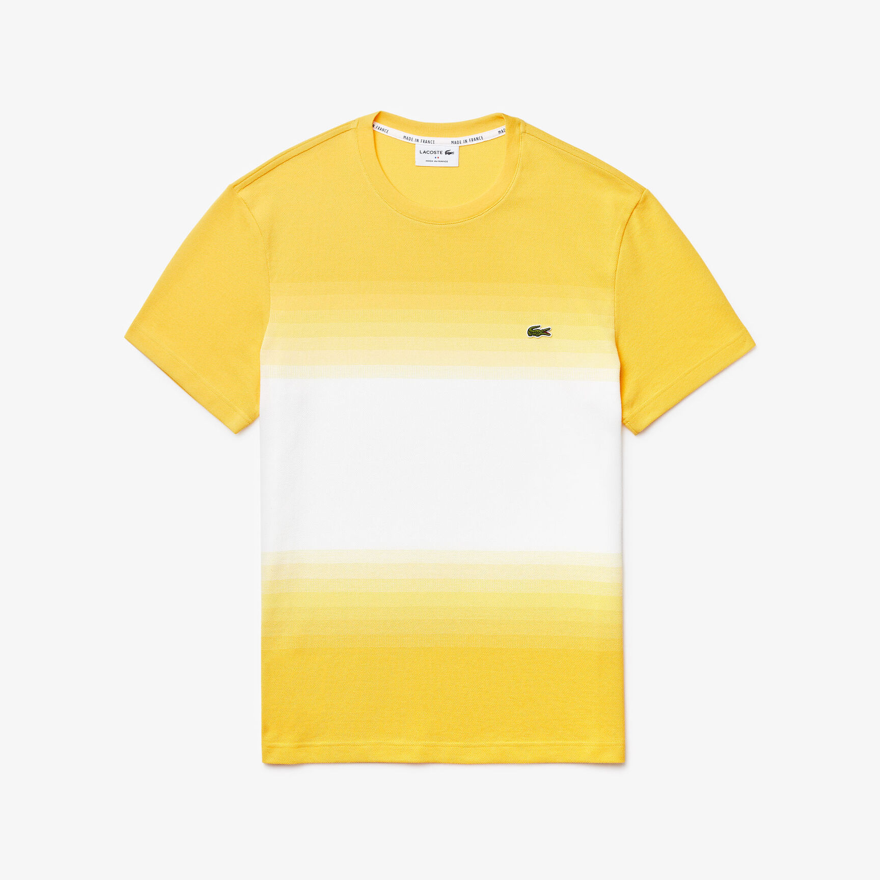 قميص تي-شيرت بفتحة رقبة مستديرة محيك من قطن بيكيه من مجموعة Made in France للرجال قميص تي-شيرت بفتحة رقبة مستديرة محيك من قطن بيكيه من مجموعة Made in France للرجال