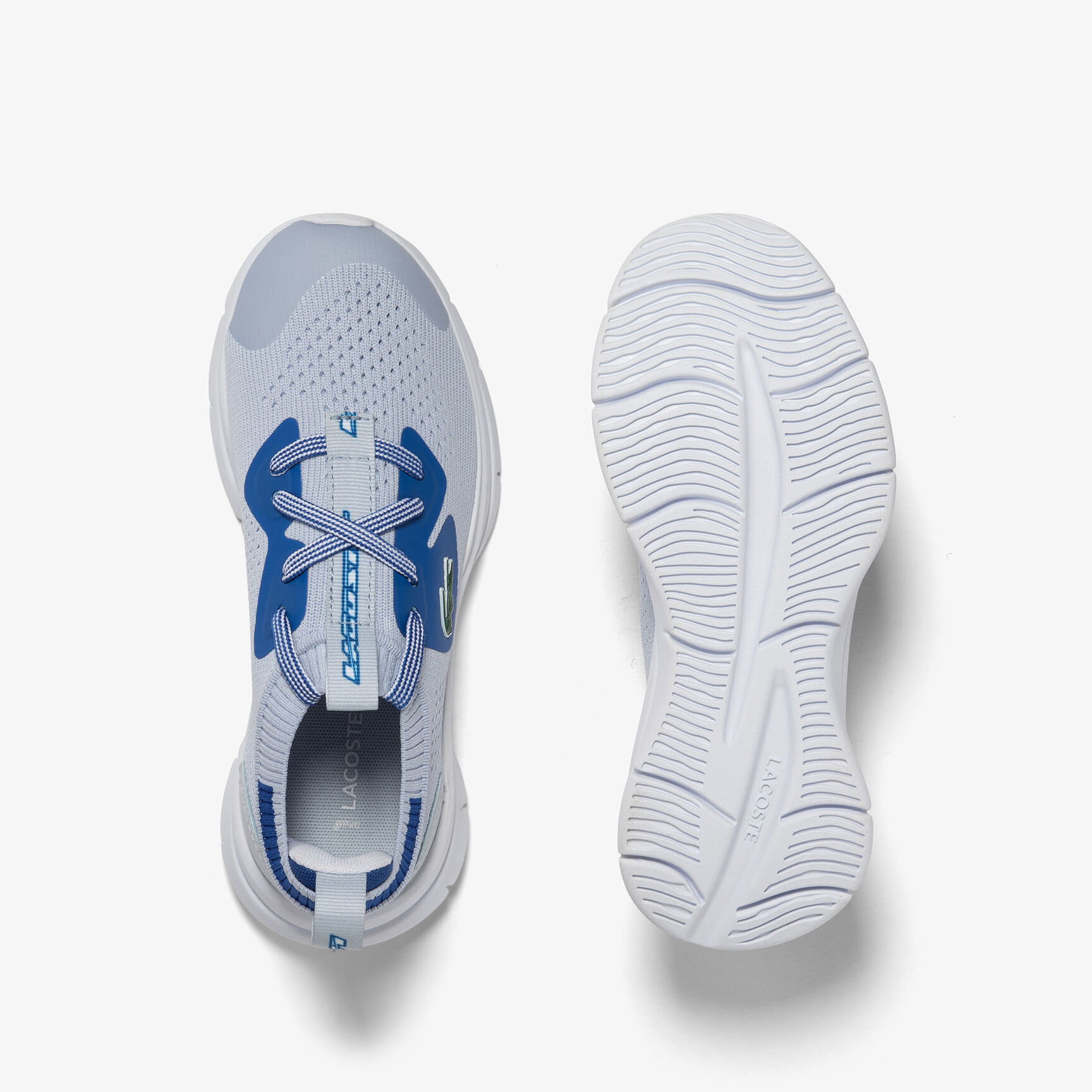 Children's Lacoste Run Spin Knit Textile Trainers