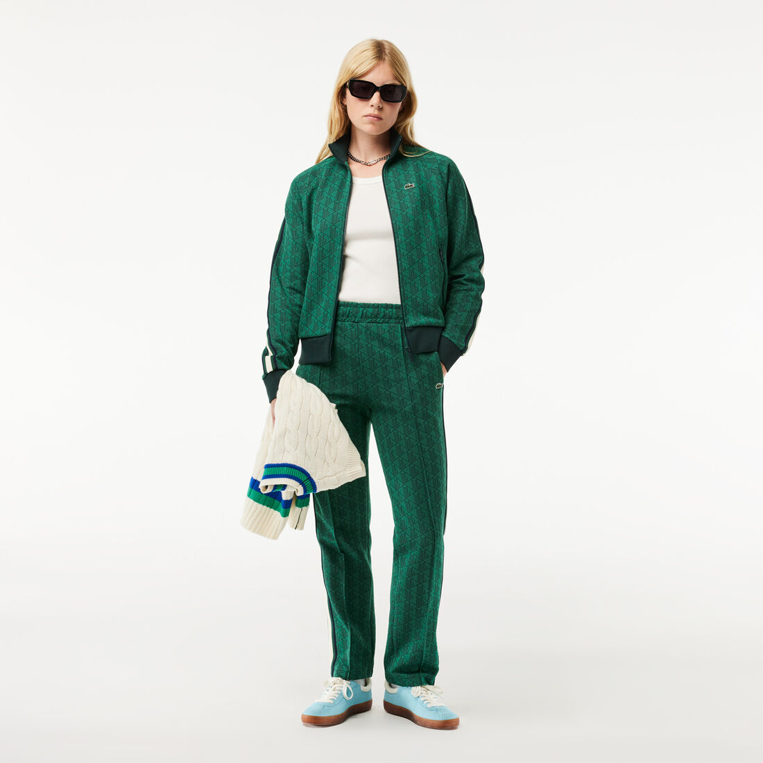 Paris High Neck Zipped Jacquard Monogram Sweatshirt Paris High Neck Zipped Jacquard Monogram Sweatshirt