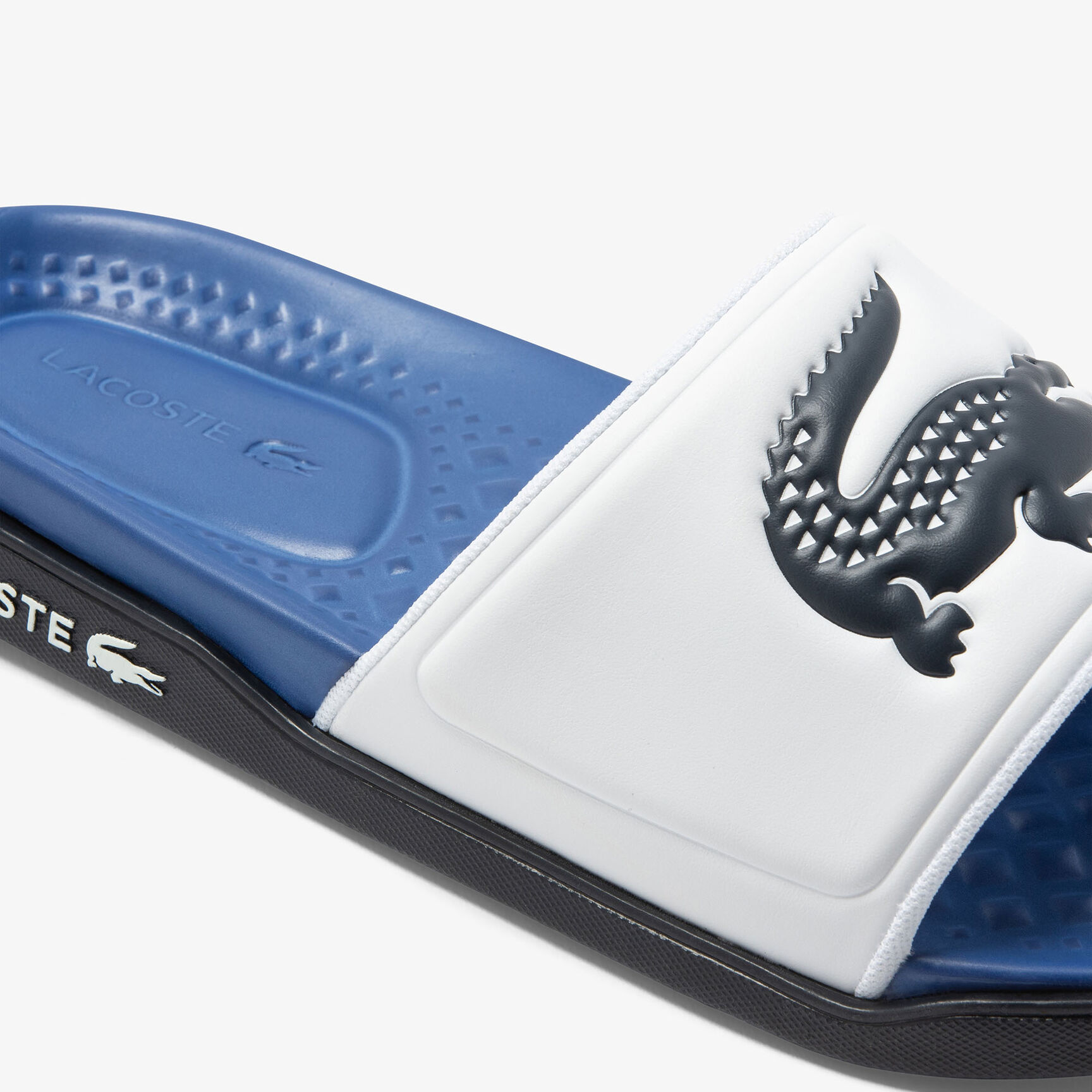 Men's Lacoste Croco Dualiste Synthetic Slides Men's Lacoste Croco Dualiste Synthetic Slides