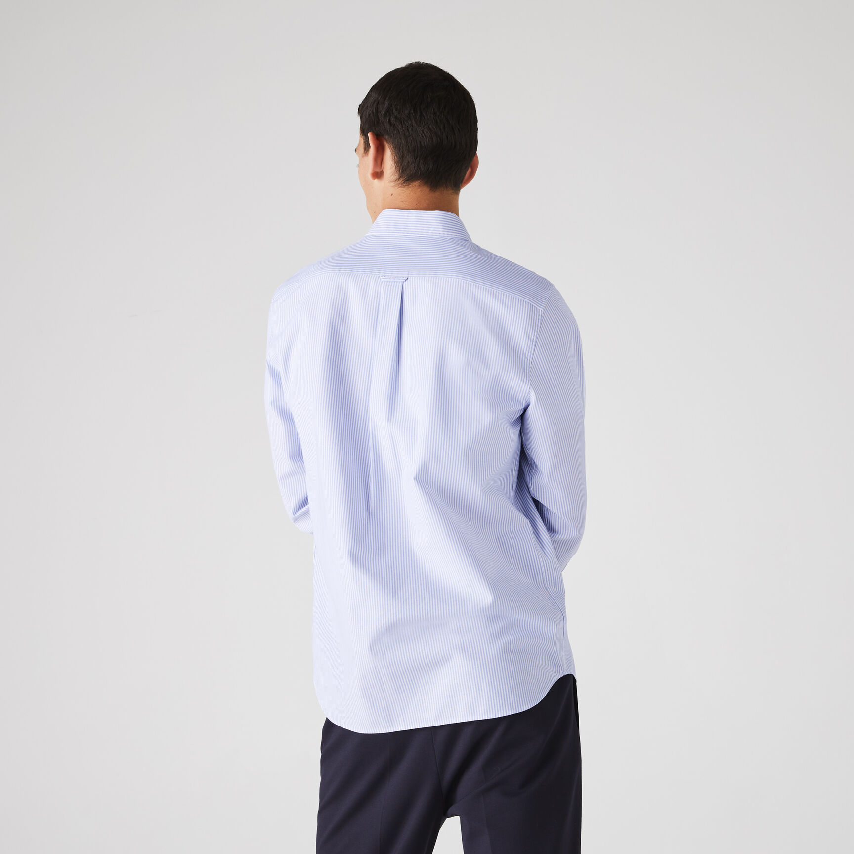 Men's Regular Fit Striped Oxford Cotton Shirt