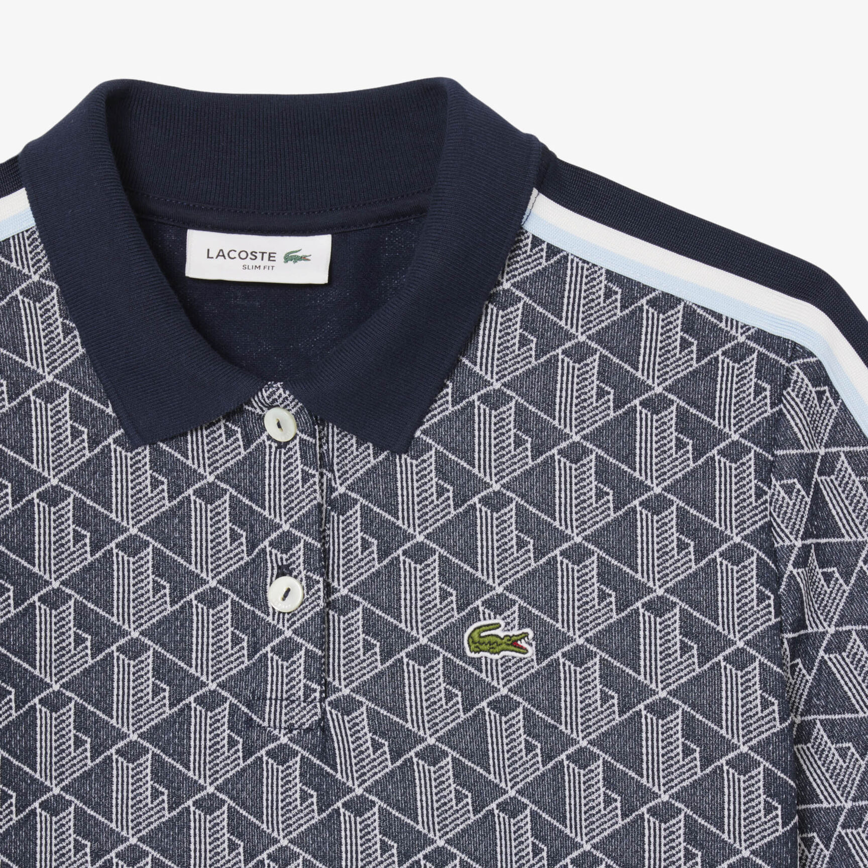 Slim Fit Monogram Jacquard Polo Shirt