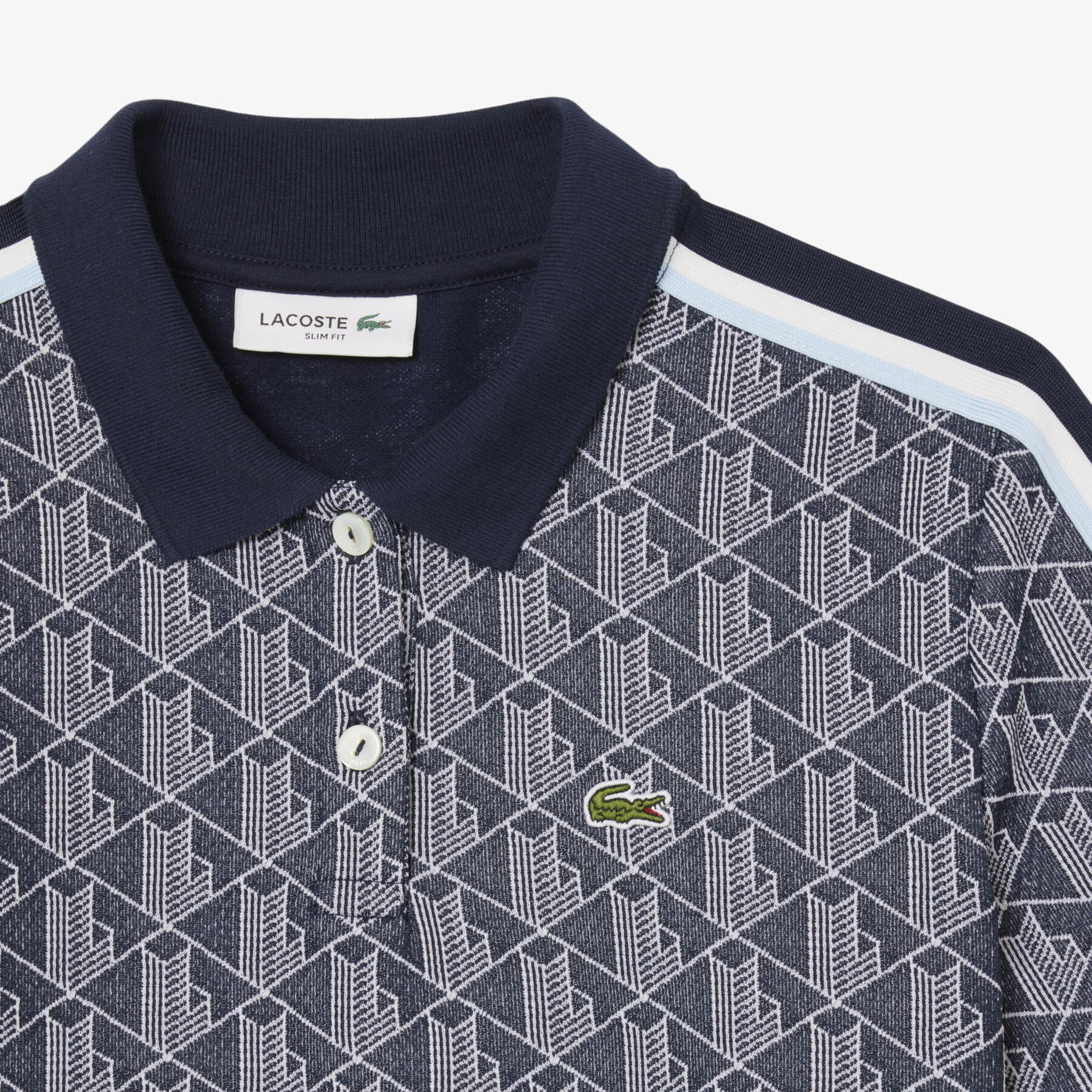 Slim Fit Monogram Jacquard Polo Shirt Slim Fit Monogram Jacquard Polo Shirt