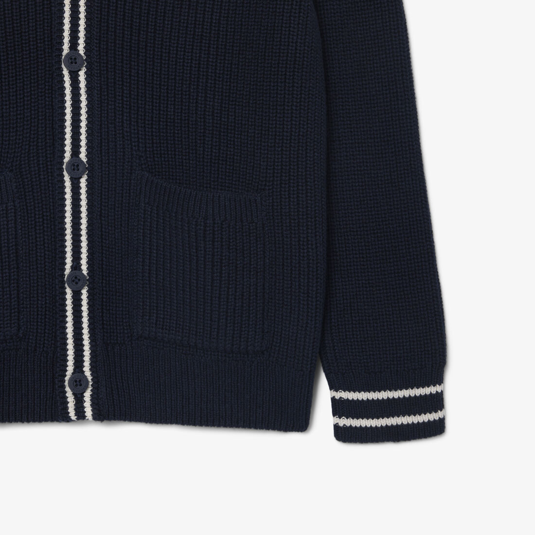 Cotton and Wool Cardigan lacoste cotton and wool cardigan