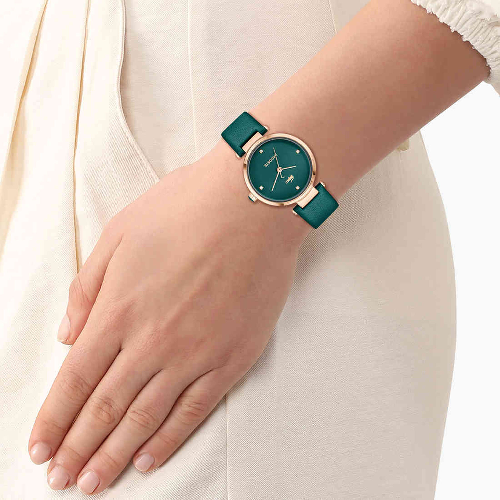 Women Leather 3 Hand Quartz Watch