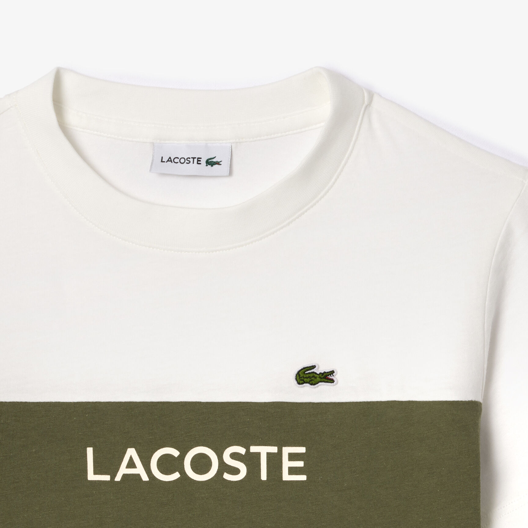 Kids' Lacoste Colourblock Organic Cotton Jersey T-shirt
