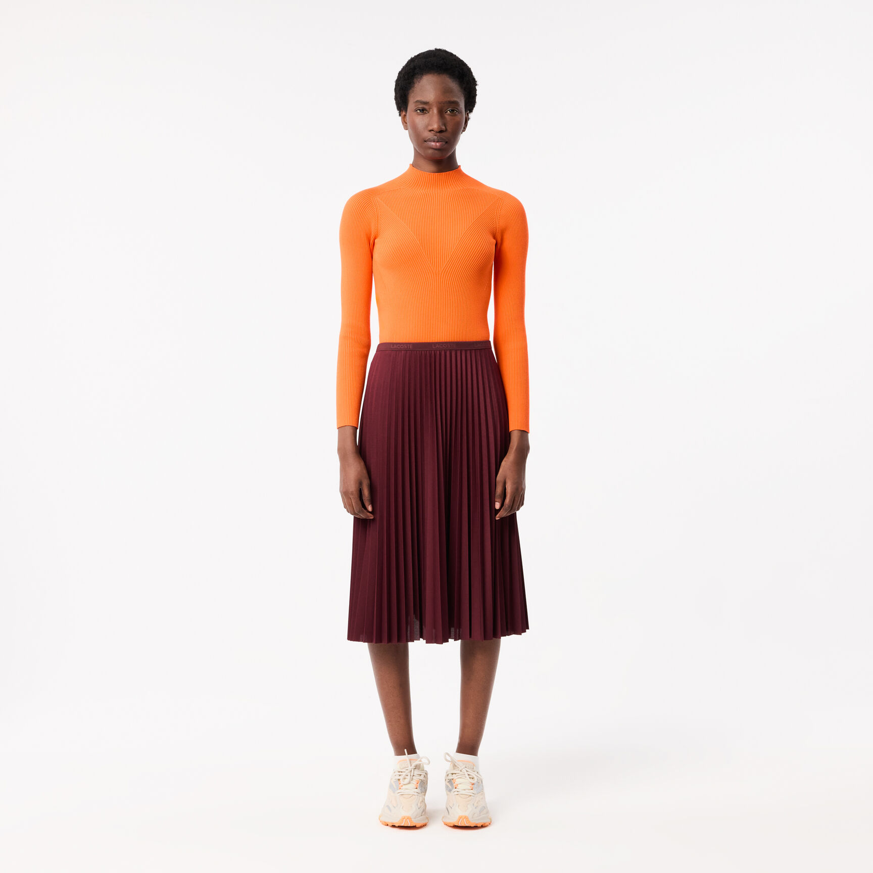 Women's Elasticised Waist Flowing Pleated Skirt