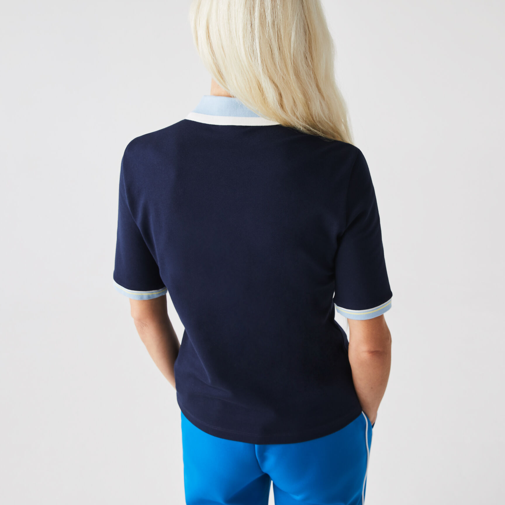 Women&rsquo;s Lacoste Slim Fit Colored Neck Stretch Cotton Piqu&eacute; Polo