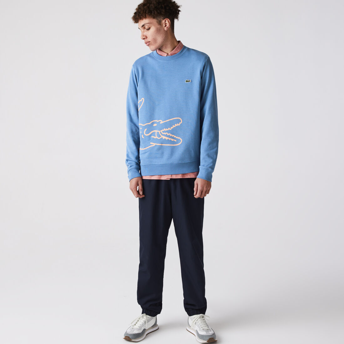 سويت شيرت للرجال من القطن الصوفي العضوي مع طباعة التمساح سويت شيرت للرجال من القطن الصوفي العضوي مع طباعة التمساح