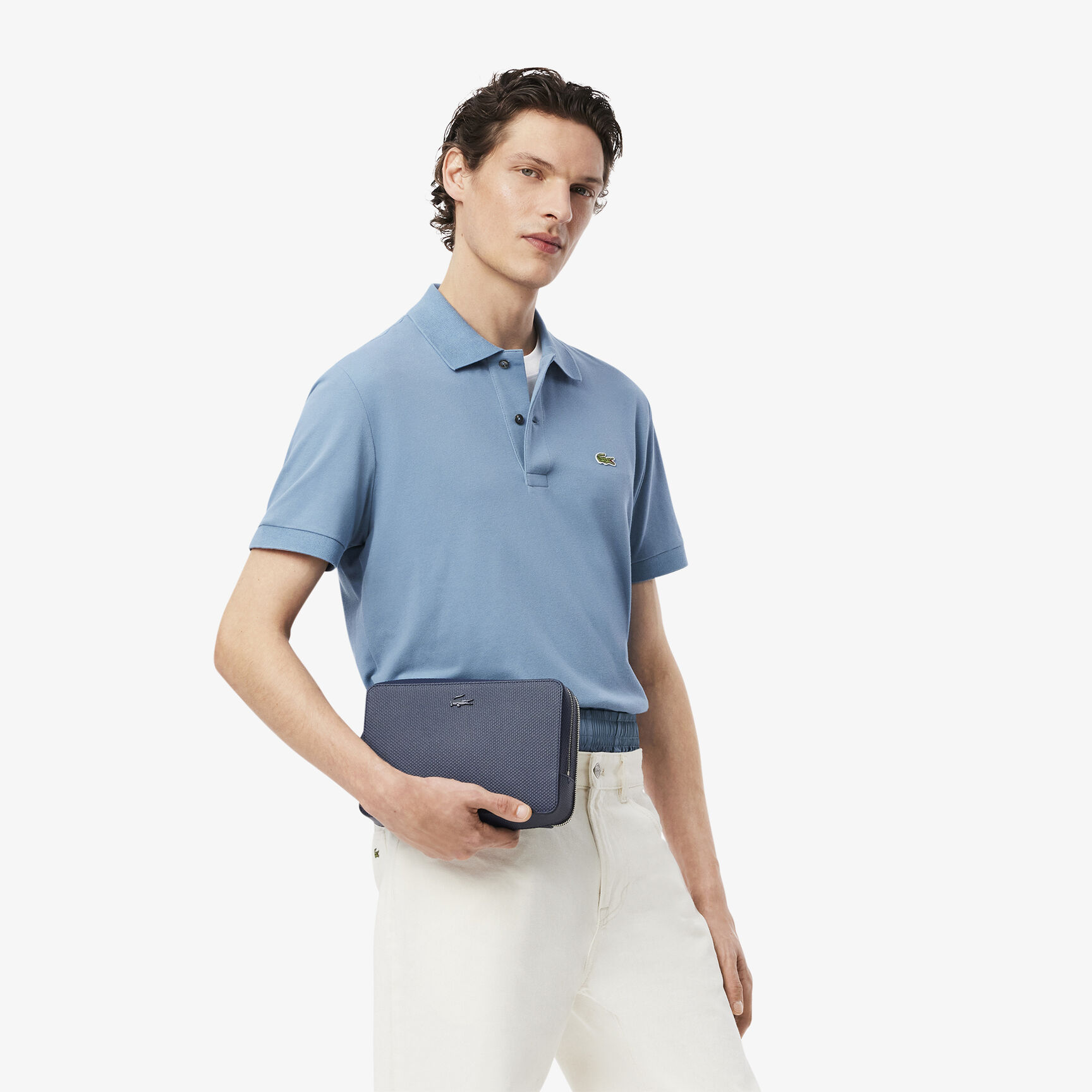 Chantaco Pique Leather Zipped Pouch