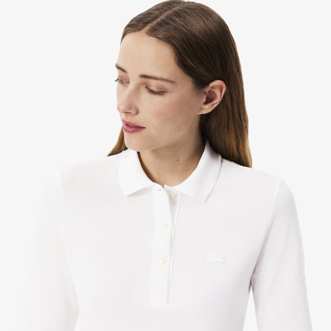 Women's Lacoste Slim Fit Supple Cotton Polo Shirt Women's Lacoste Slim Fit Supple Cotton Polo Shirt