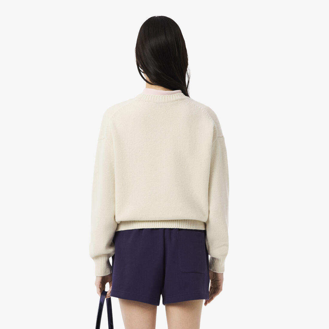 Intarsia Branded Carded Wool Sweater Intarsia Branded Carded Wool Sweater