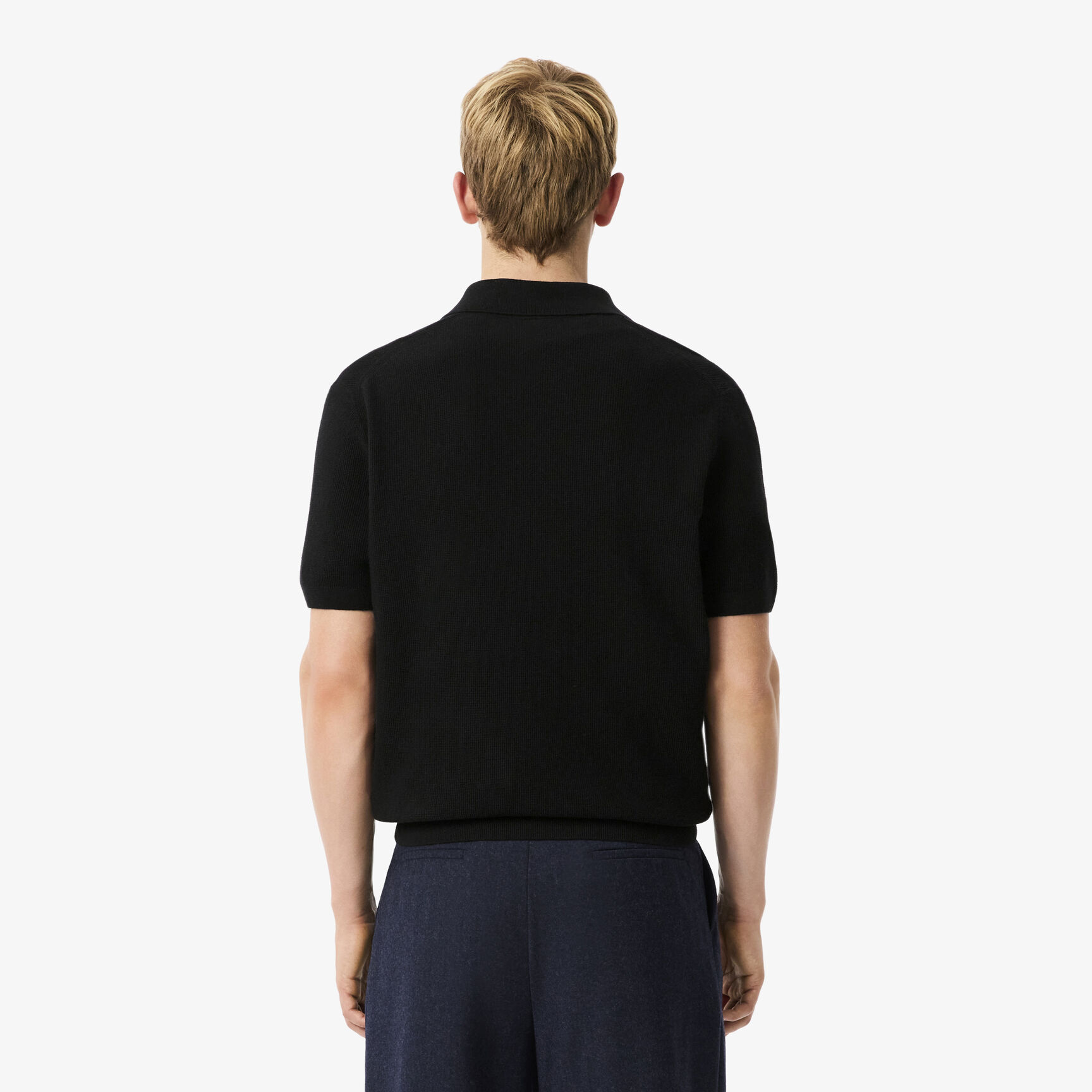 سترة بولو بياقة مفتوحة من مزيج القطن