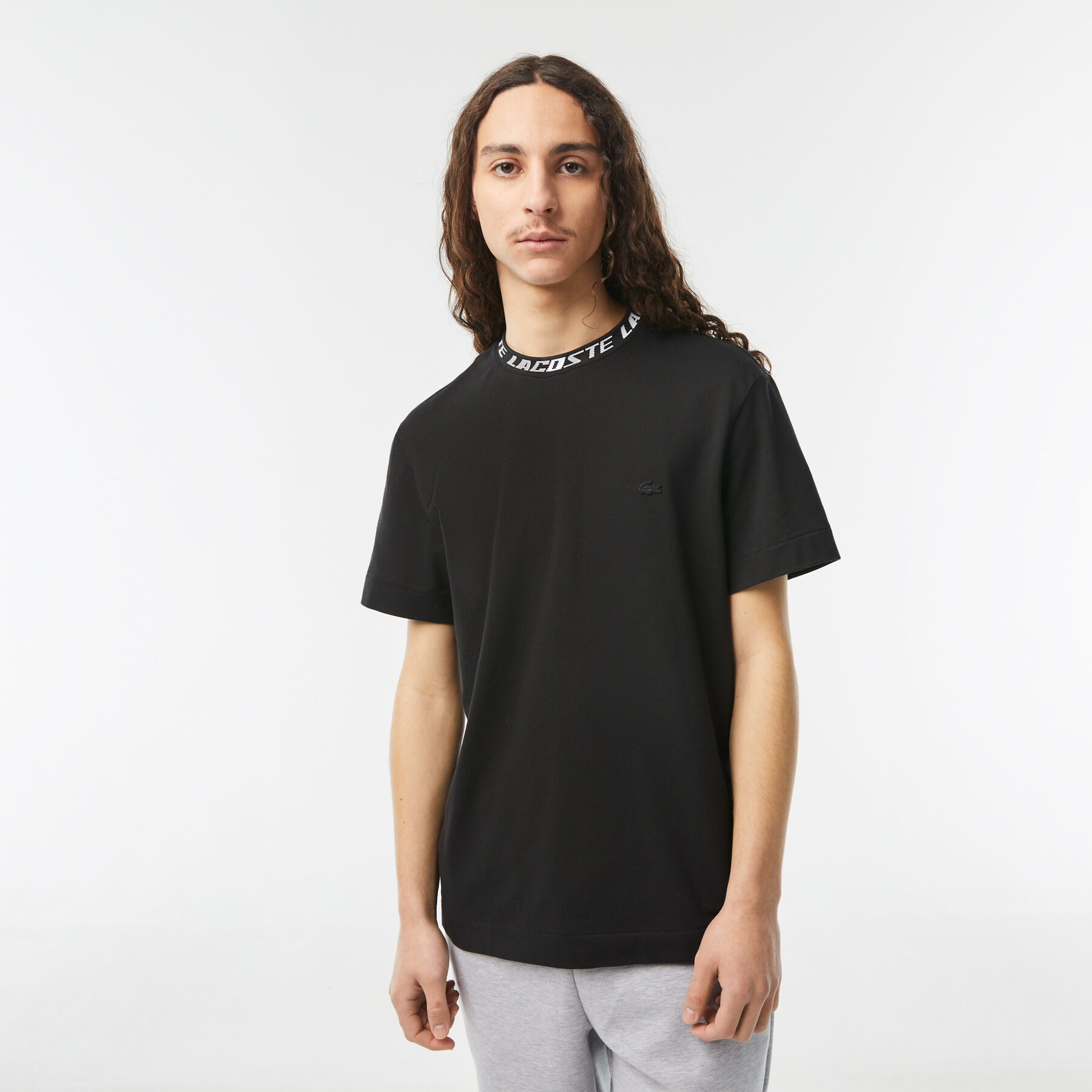 Men's Lacoste Regular Fit Branded Collar T-shirt Men's Lacoste Regular Fit Branded Collar T-shirt