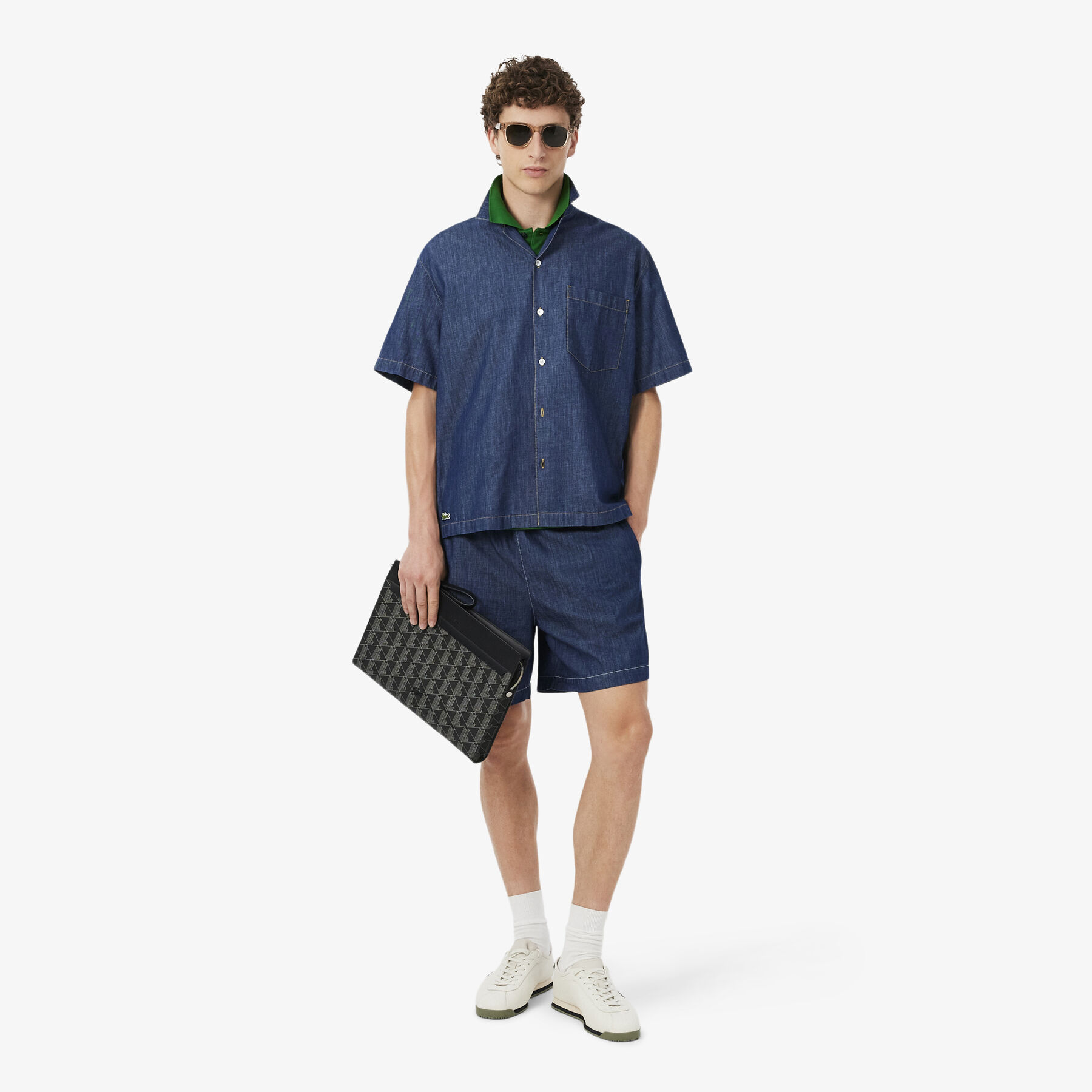 Men's Club-Low Leather Sneakers لاكوست men s club low leather sneakers