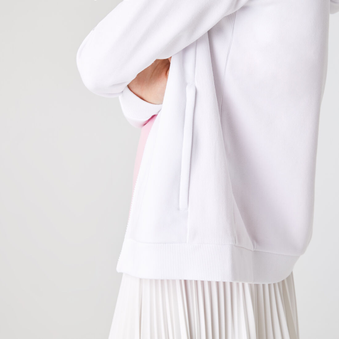 سويت شيرت للتنس من الصوف بسحاب وغطاء رأس مجموعة Lacoste SPORT للنساء سويت شيرت للتنس من الصوف بسحاب وغطاء رأس مجموعة Lacoste SPORT للنساء