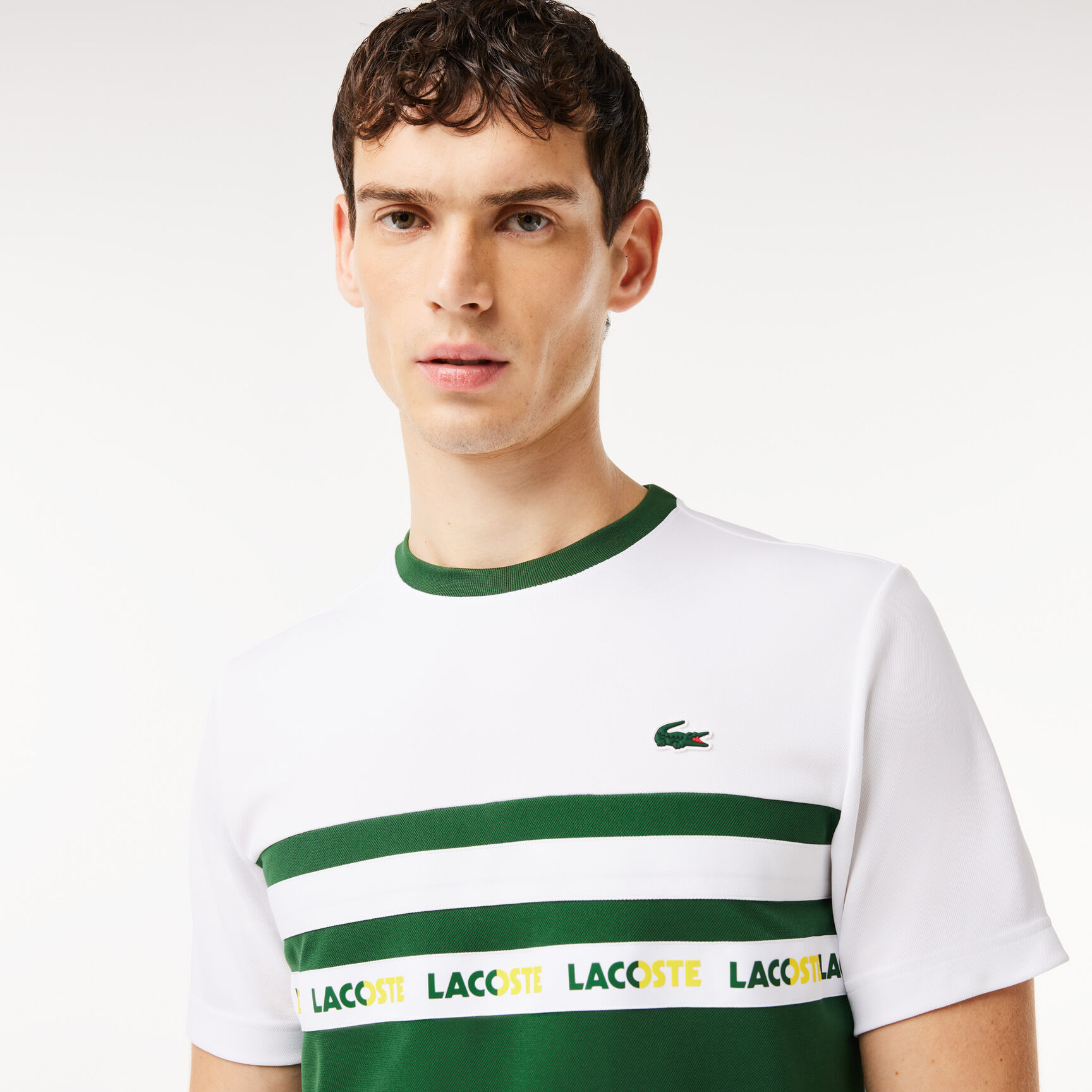 Ultra-Dry Logo Stripe Pique Tennis T-shirt