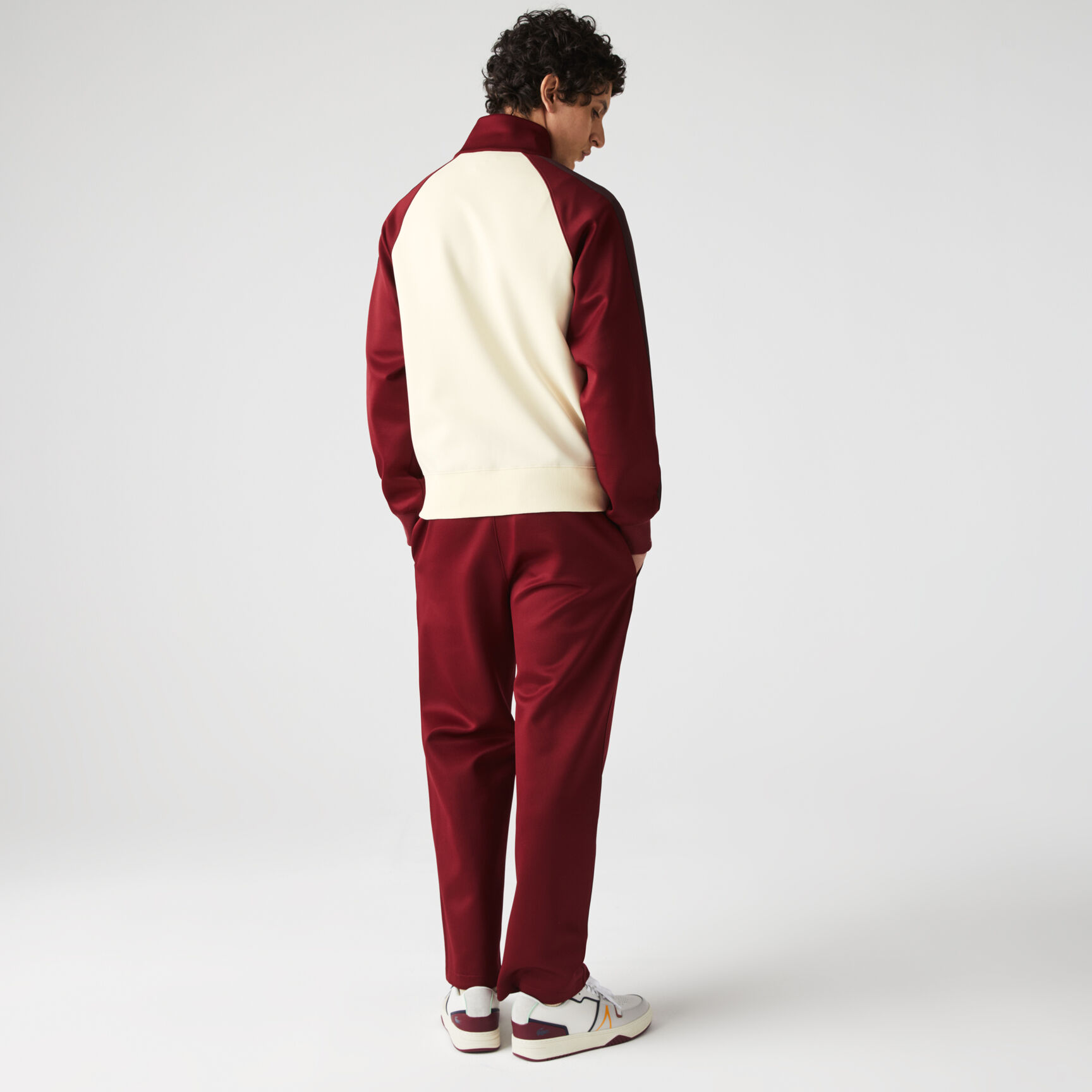 سويت شيرت رجالي من مزيج القطن بياقة عالية وسحاب