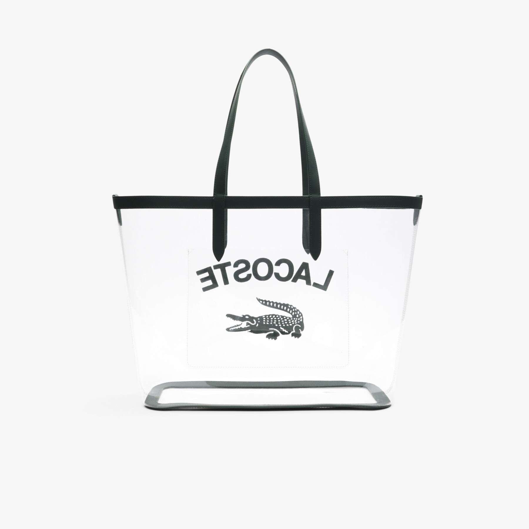 Large Anna Transparent Grained Tote lacoste large anna transparent grained tote