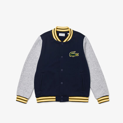 Kids' Crocodile Patch Bicolor Fleece Teddy Jacket