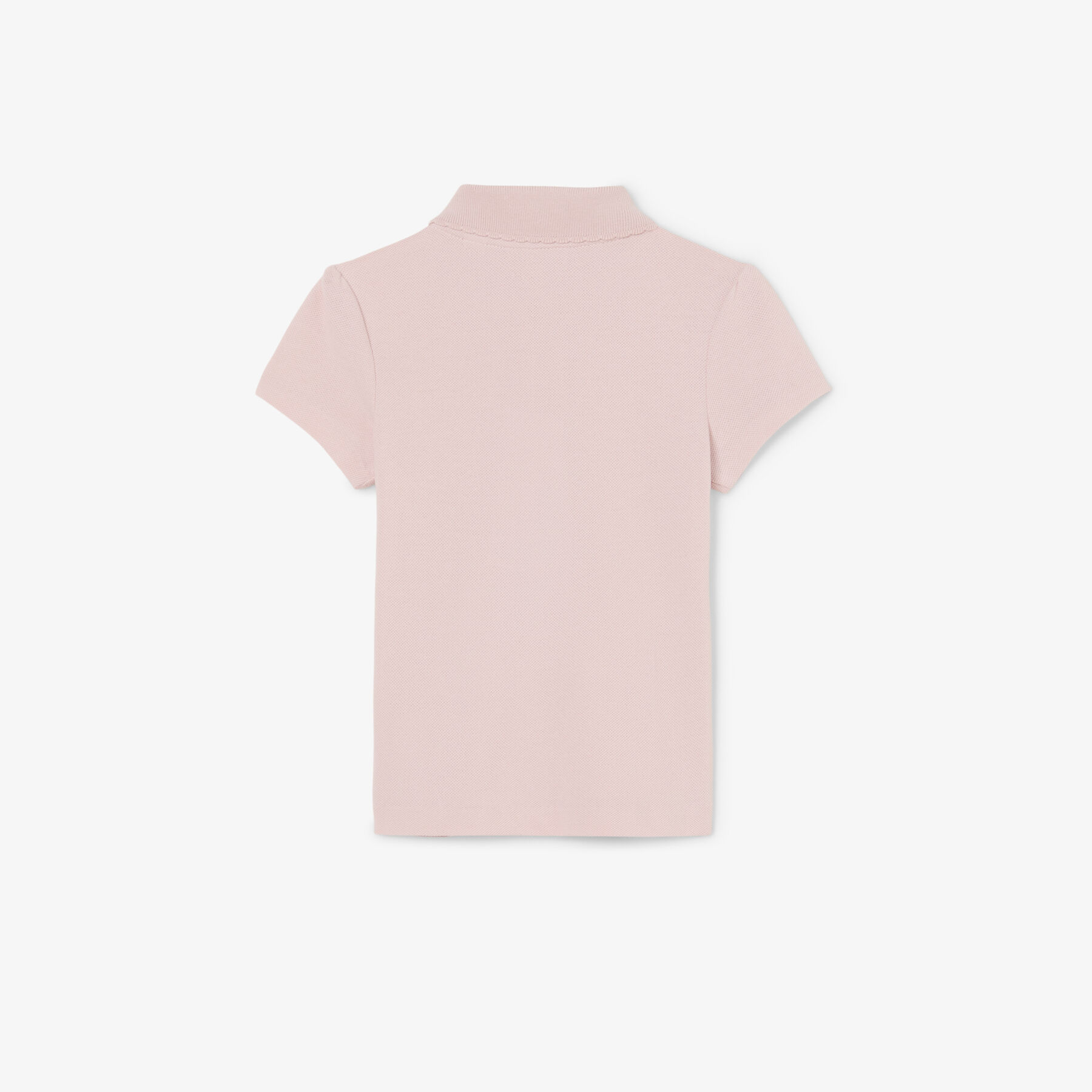 Scalloped Collar Pique Polo Shirt Scalloped Collar Pique Polo Shirt