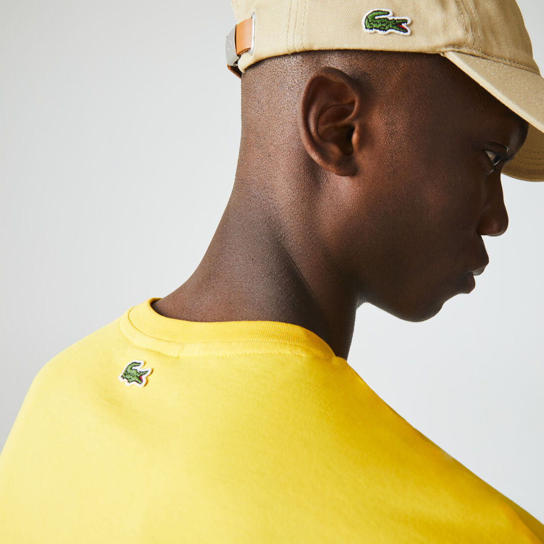 Men's Crew Neck Crocodile Embroidery Cotton T-shirt Men's Crew Neck Crocodile Embroidery Cotton T-shirt