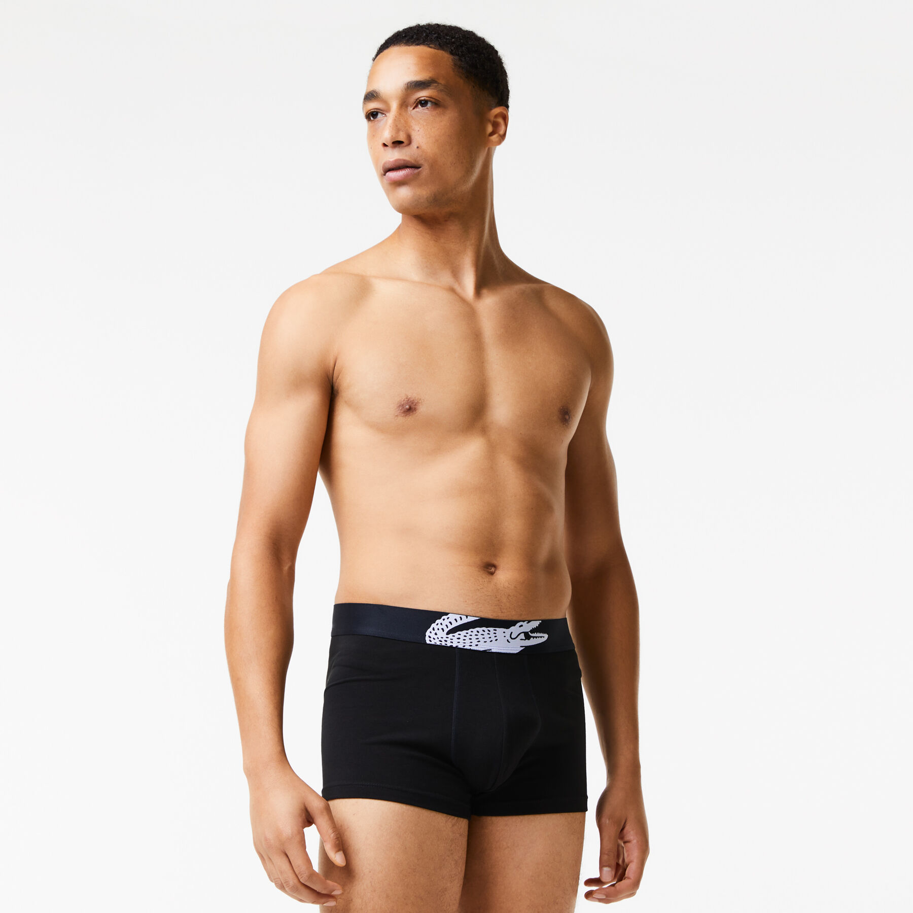 men s lacoste crocodile print trunk three pack