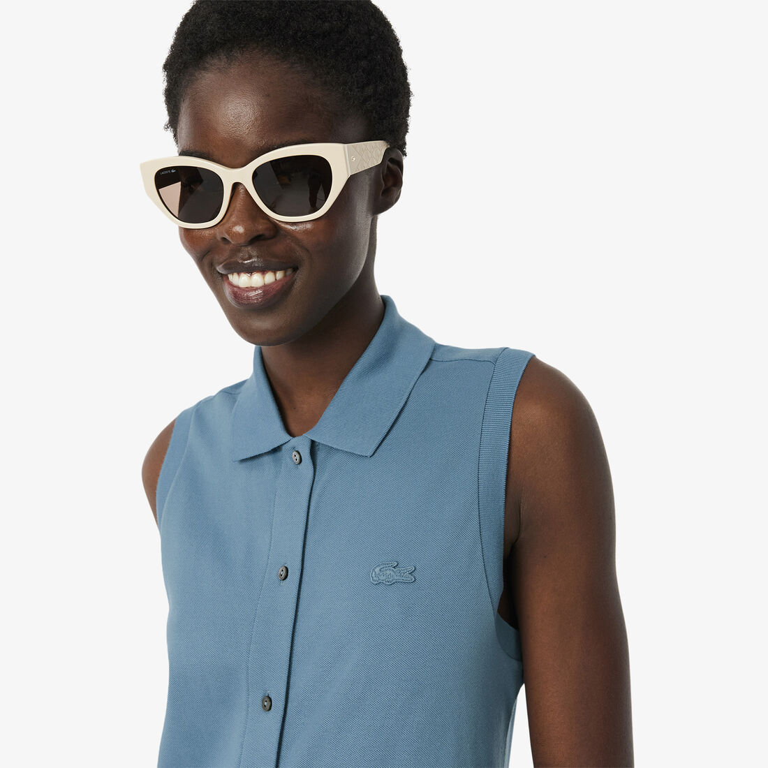 فستان بولو ميني بيكيه طويل ومطاط فستان بولو ميني بيكيه طويل ومطاط