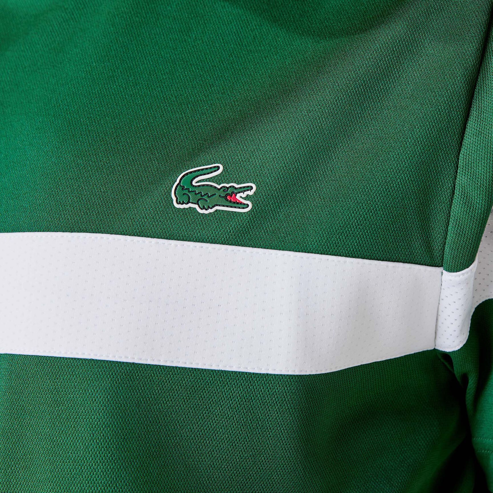 تي شيرت للتنس من البيكيه المسامي مع كتل لونية مجموعة Lacoste SPORT للرجال