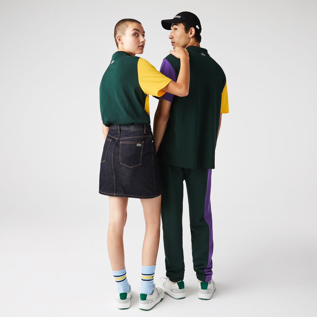 Unisex Lacoste L!VE Loose Fit Colorblock Cotton Piqué Polo Unisex Lacoste L!VE Loose Fit Colorblock Cotton Piqué Polo