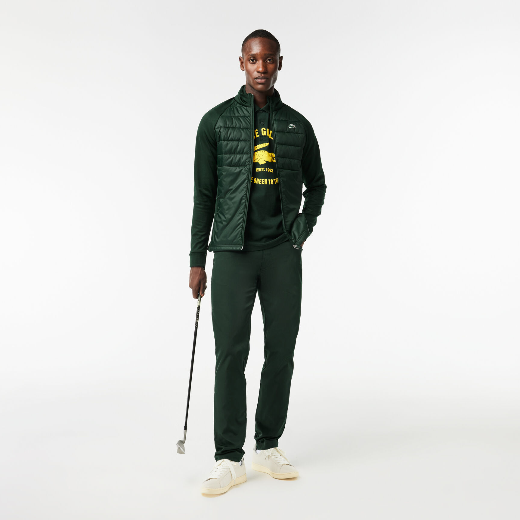 تي شيرت بولو من مجموعة لاكوست للتنس × دانييل ميدفيديف بقصّة ضيقة ومظهر دون خياطة تي شيرت بولو من مجموعة لاكوست للتنس × دانييل ميدفيديف بقصّة ضيقة ومظهر دون خياطة