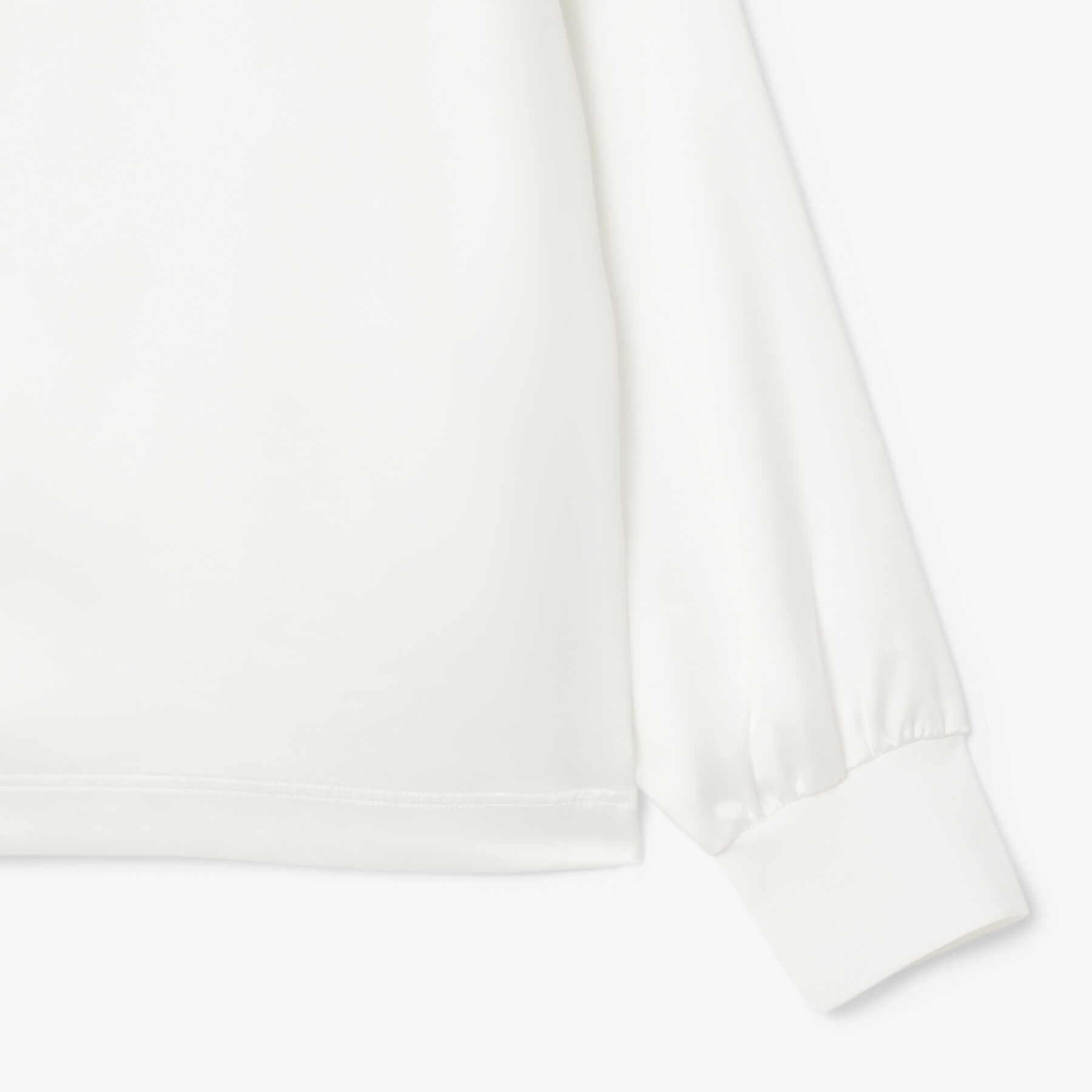 Long Sleeved Oversized Satin Polo Shirt
