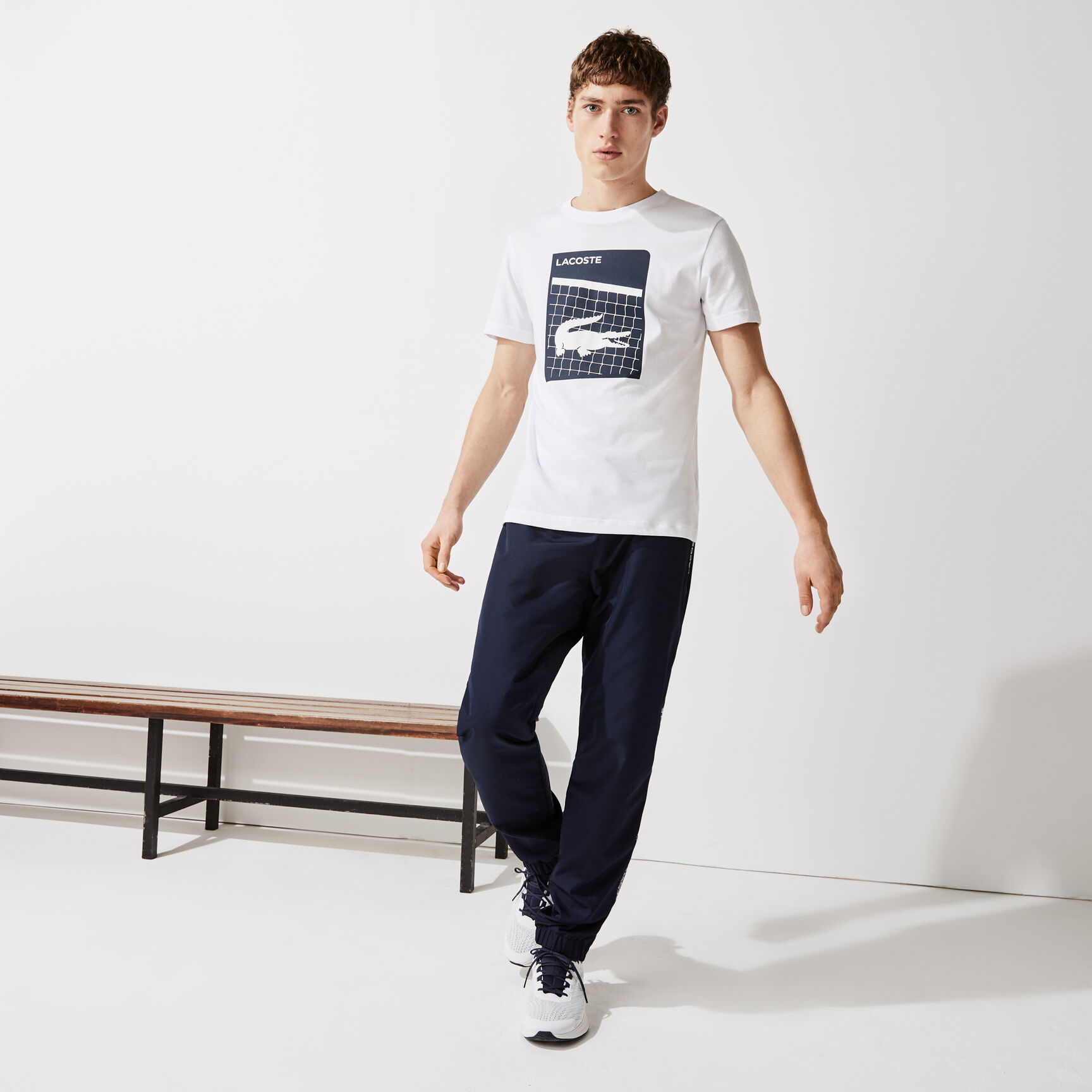 Men's Lacoste SPORT 3D Print Breathable T-shirt Men's Lacoste SPORT 3D Print Breathable T-shirt