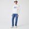 lacoste men s made in france crew neck embroidered stretch cotton sweater