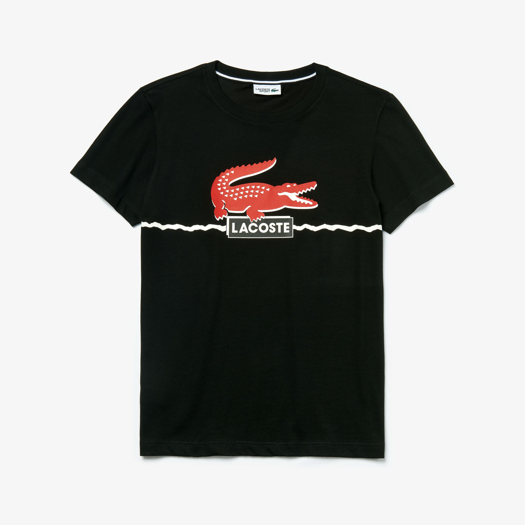 لاكوست قميص تي شيرت من قطن الجيرسيه للرجال من مجموعة lacoste sport