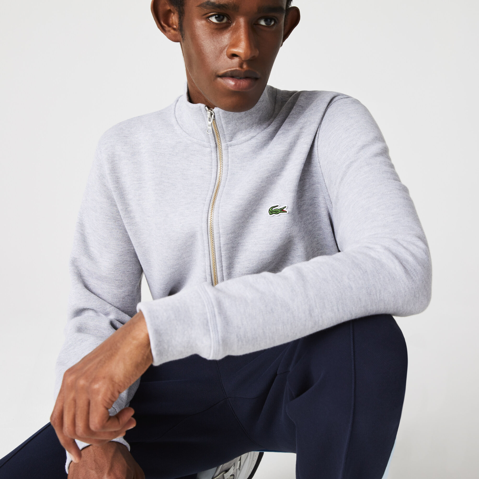 Lacoste zip up polo on sale