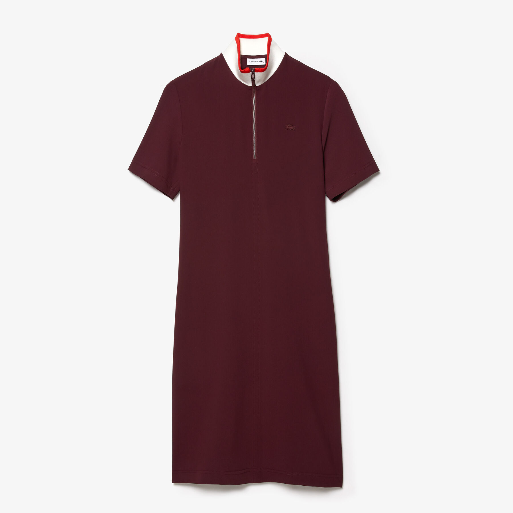 lacoste women s full zip flowy polo dress