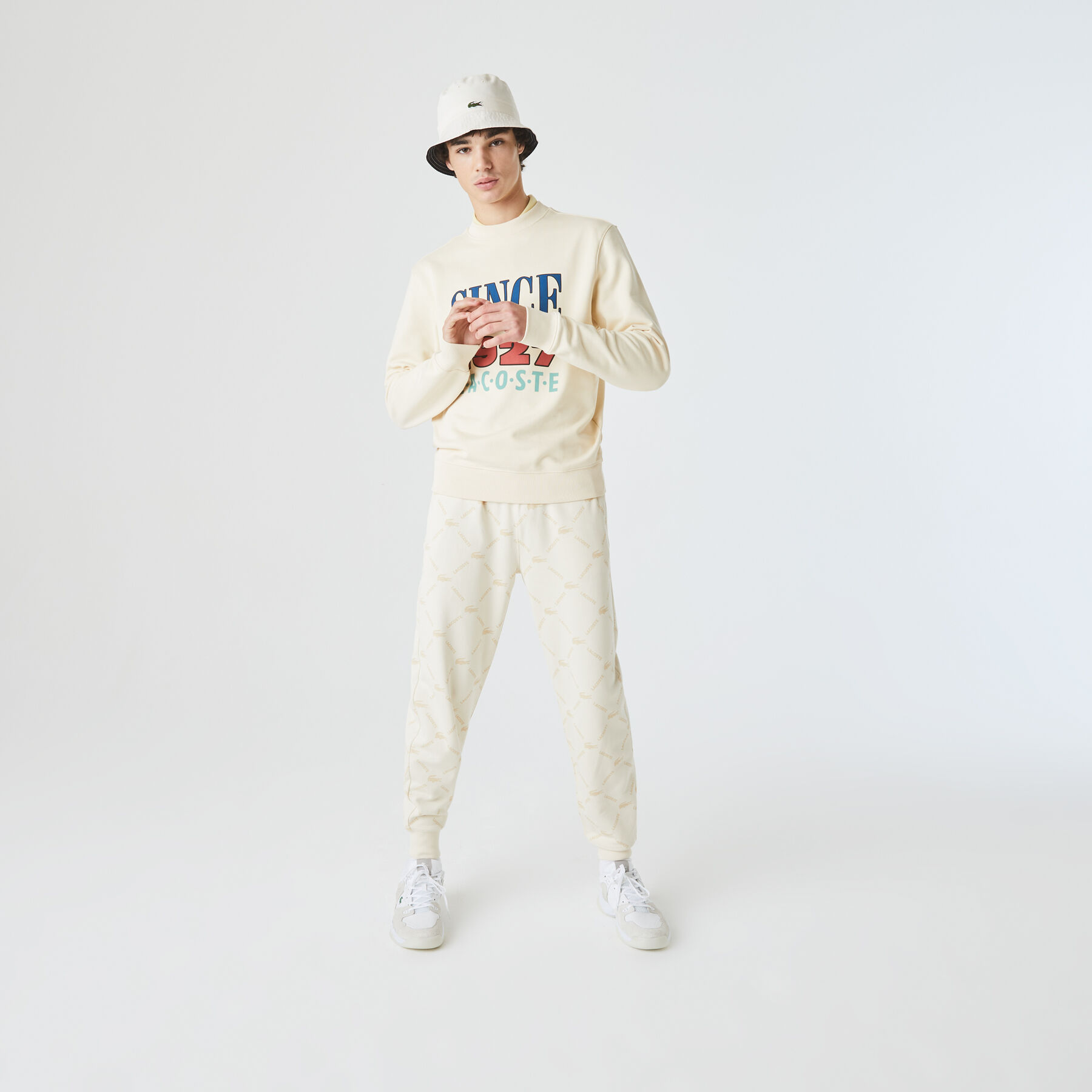 Unisex Lacoste LIVE Print Fleece Tracksuit Pants unisex lacoste live print fleece tracksuit pants