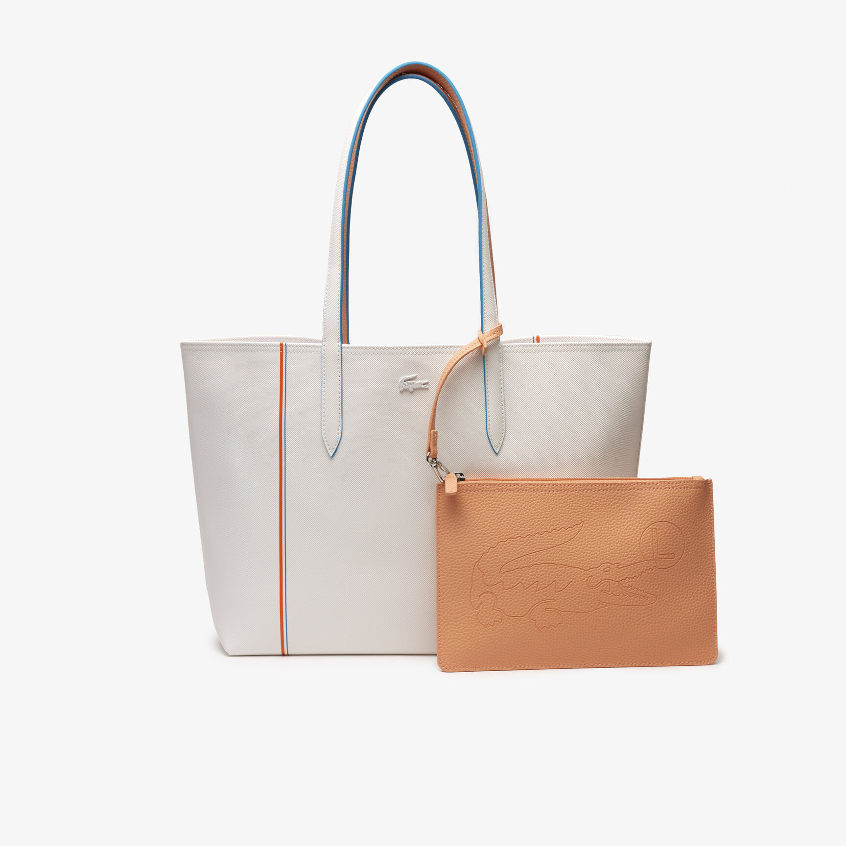 حقيبة يد لاكوست بحواف بلون مغاير ووجهين للنساء مجموعة Anna حقيبة يد لاكوست بحواف بلون مغاير ووجهين للنساء مجموعة Anna